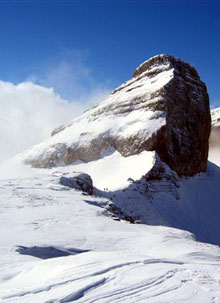 Ski touring at Leysin